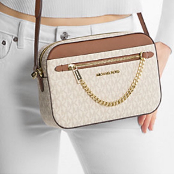 Michael Kors Jet Set Large Logo Crossbody Bag - Picture 2 of 4